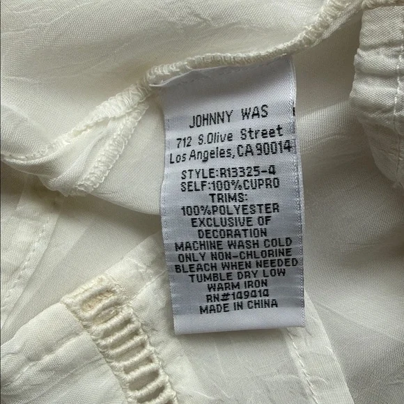 NWT! Retail $295 Johnny Was Ivory Blouse with Colorful Embroidery - Picture 10 of 10